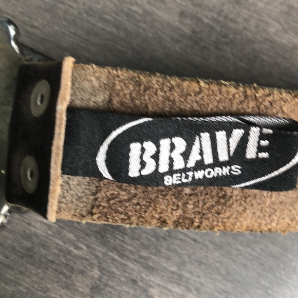 Brave leather belt. Brownish black. - Picture 3 of 6